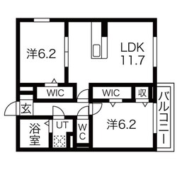 西新町駅 徒歩14分 1階の物件間取画像